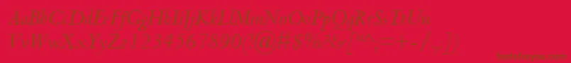CentaurMtItalic Font – Brown Fonts on Red Background
