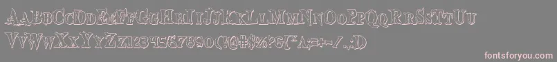 BloodCrowShadowCondensed Font – Pink Fonts on Gray Background
