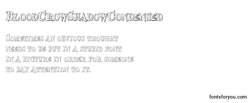 BloodCrowShadowCondensed Font
