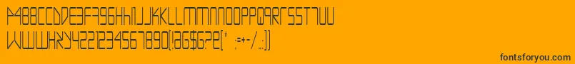 EscapeArtistCondensed-Schriftart – Schwarze Schriften auf orangefarbenem Hintergrund