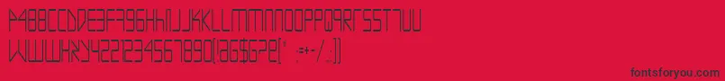 EscapeArtistCondensed Font – Black Fonts on Red Background