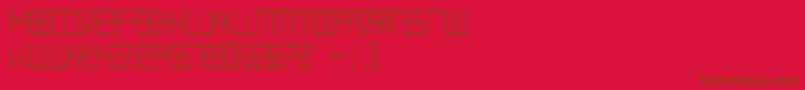 EscapeArtistCondensed Font – Brown Fonts on Red Background