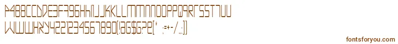 フォントEscapeArtistCondensed – 白い背景に茶色のフォント