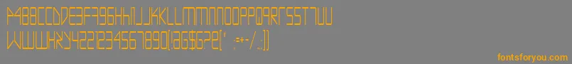 フォントEscapeArtistCondensed – オレンジの文字は灰色の背景にあります。