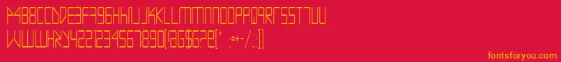 EscapeArtistCondensed Font – Orange Fonts on Red Background
