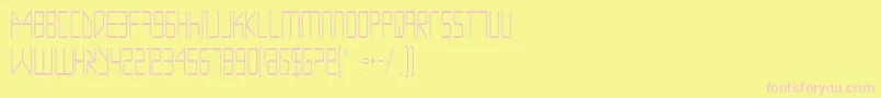 EscapeArtistCondensed Font – Pink Fonts on Yellow Background