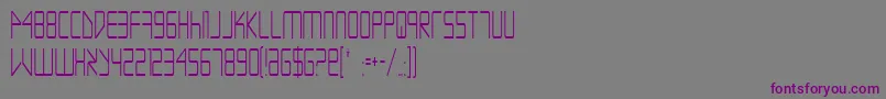 Шрифт EscapeArtistCondensed – фиолетовые шрифты на сером фоне