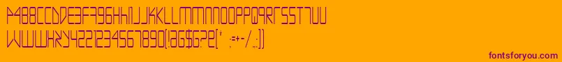 Шрифт EscapeArtistCondensed – фиолетовые шрифты на оранжевом фоне