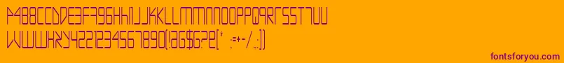 EscapeArtistCondensed-Schriftart – Violette Schriften auf orangefarbenem Hintergrund