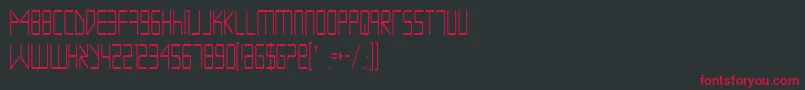 EscapeArtistCondensed Font – Red Fonts on Black Background
