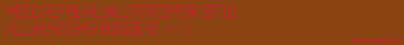 EscapeArtistCondensed Font – Red Fonts on Brown Background