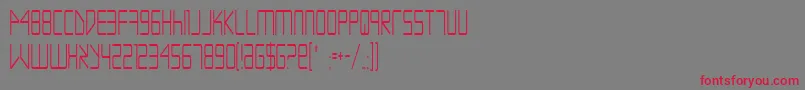 EscapeArtistCondensed Font – Red Fonts on Gray Background