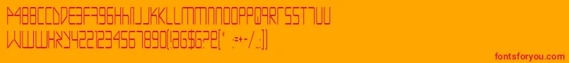 EscapeArtistCondensed Font – Red Fonts on Orange Background