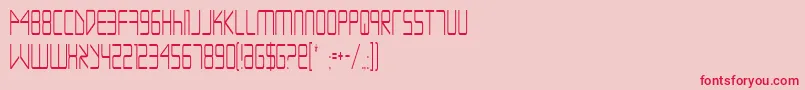 EscapeArtistCondensed-Schriftart – Rote Schriften auf rosa Hintergrund