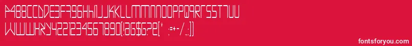 EscapeArtistCondensed Font – White Fonts on Red Background