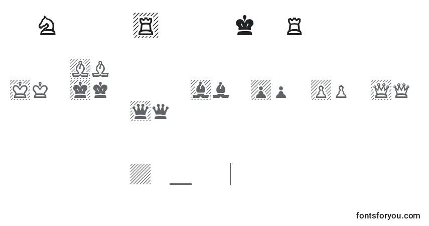 Czcionka ChessRegular – alfabet, cyfry, specjalne znaki