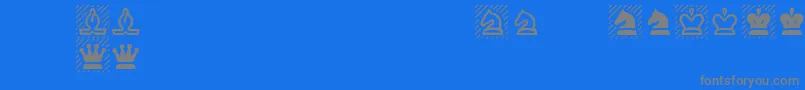 fuente ChessRegular – Fuentes Grises Sobre Fondo Azul