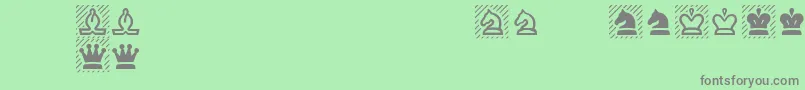 ChessRegular Font – Gray Fonts on Green Background