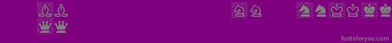 ChessRegular Font – Gray Fonts on Purple Background