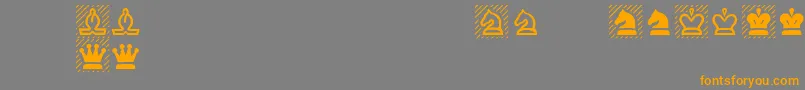ChessRegular Font – Orange Fonts on Gray Background