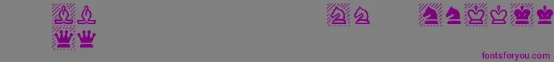 ChessRegular Font – Purple Fonts on Gray Background