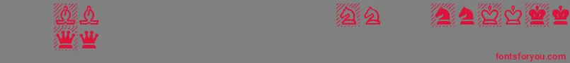 ChessRegular Font – Red Fonts on Gray Background