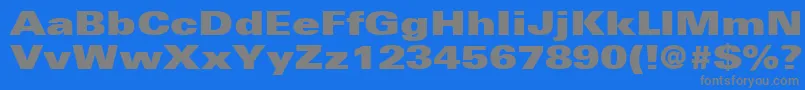 UniversLt93ExtraBlackExtended Font – Gray Fonts on Blue Background