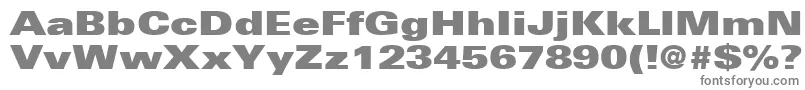 UniversLt93ExtraBlackExtended-fontti – harmaat kirjasimet valkoisella taustalla