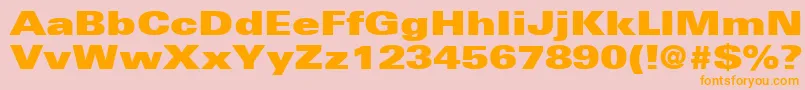 UniversLt93ExtraBlackExtended Font – Orange Fonts on Pink Background