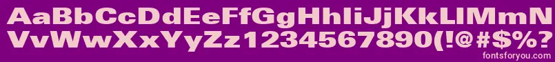 UniversLt93ExtraBlackExtended Font – Pink Fonts on Purple Background