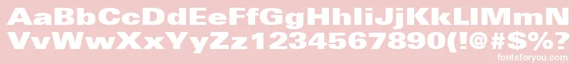 UniversLt93ExtraBlackExtended Font – White Fonts on Pink Background