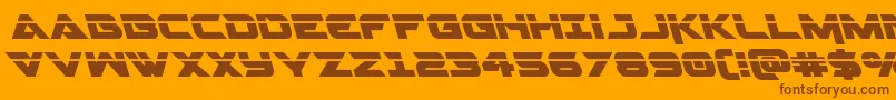 Gemina2laserleft Font – Brown Fonts on Orange Background