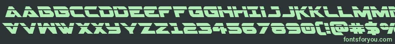 Gemina2laserleft Font – Green Fonts on Black Background