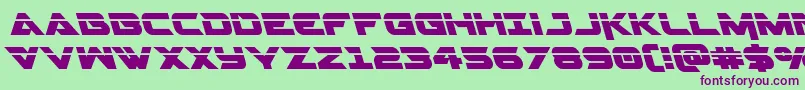 Gemina2laserleft-Schriftart – Violette Schriften auf grünem Hintergrund