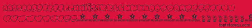 BombfontTrial Font – Black Fonts on Red Background