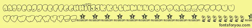 BombfontTrial Font – Black Fonts on Yellow Background