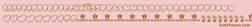 BombfontTrial-Schriftart – Braune Schriften auf rosa Hintergrund