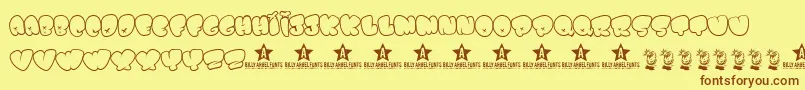 BombfontTrial Font – Brown Fonts on Yellow Background