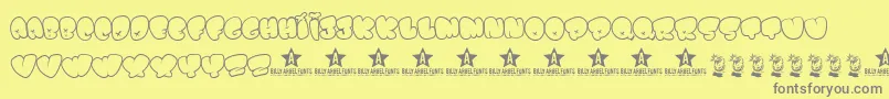 BombfontTrial Font – Gray Fonts on Yellow Background