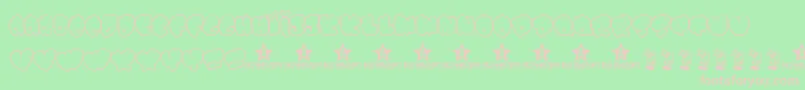フォントBombfontTrial – 緑の背景にピンクのフォント