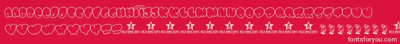 BombfontTrial Font – Pink Fonts on Red Background