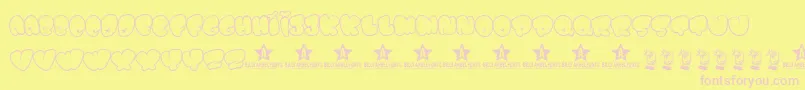 BombfontTrial Font – Pink Fonts on Yellow Background