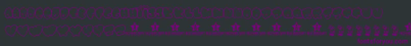 Шрифт BombfontTrial – фиолетовые шрифты на чёрном фоне