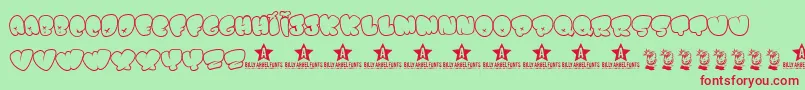BombfontTrial Font – Red Fonts on Green Background