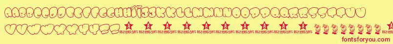 BombfontTrial Font – Red Fonts on Yellow Background