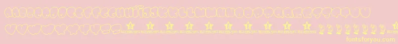 BombfontTrial Font – Yellow Fonts on Pink Background
