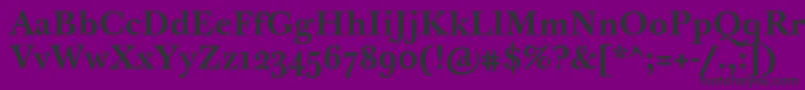 BaskervilleTenProBold Font – Black Fonts on Purple Background