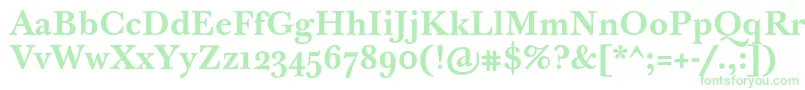 BaskervilleTenProBold Font – Green Fonts on White Background