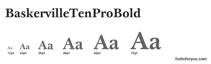 BaskervilleTenProBold Font Sizes