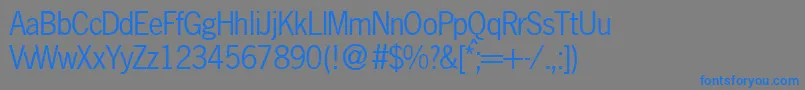 NobbigothikdbNormal Font – Blue Fonts on Gray Background